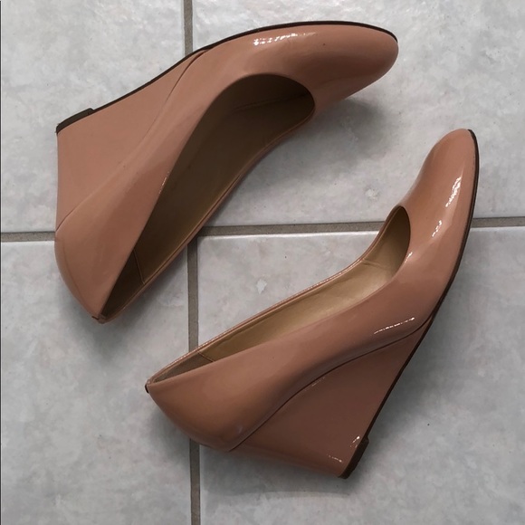 J. Crew Shoes - Light pink patent leather wedges